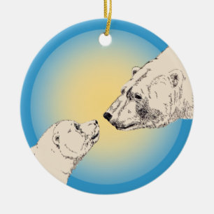 Polar Bear Art Ornament Bear Keepake Bärengeschenk