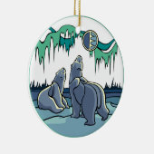 Polar Bear Art Ornament Bear Keepake Bärengeschenk (Rechts)