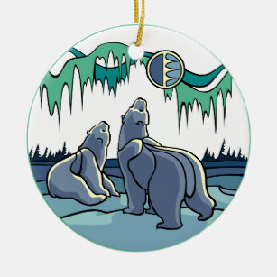 Polar Bear Art Ornament Bear Keepake Bärengeschenk