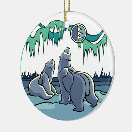 Polar Bear Art Ornament Bear Keepake Bärengeschenk (Links)