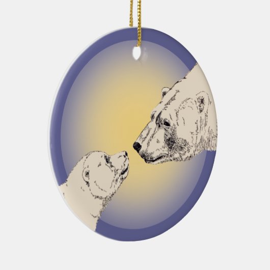 Polar Bear Art Ornament Bear Keepake Bärengeschenk (Rechts)