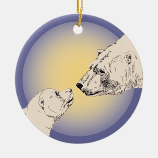 Polar Bear Art Ornament Bear Keepake Bärengeschenk (Vorne)