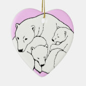 Polar Bear Art Ornament Mother Bear Baby Bear Gesc (Rechts)