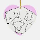 Polar Bear Art Ornament Mother Bear Baby Bear Gesc (Vorne)