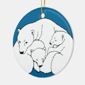 Polar Bear Art Ornament Mother Bear Baby Bear Gesc (Links)