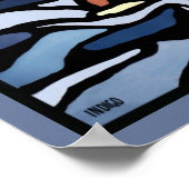 Polar Bear Art Print First Nation Wildlife Poster (Ecke)