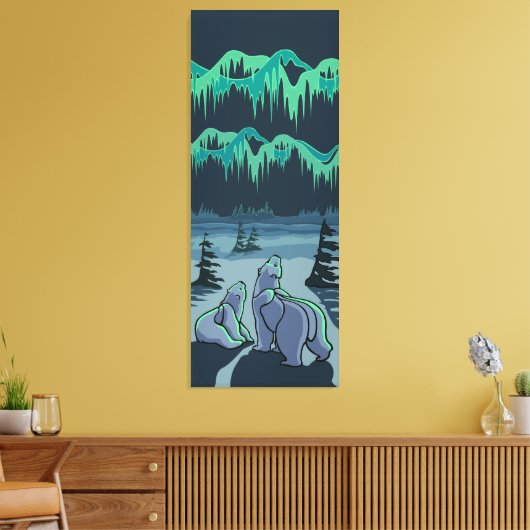 Polar Bear Art Print Leinwanddruck (Insitu (Wohnzimmer))