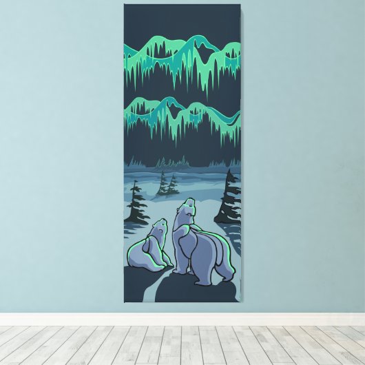 Polar Bear Art Print Leinwanddruck (Insitu (Holzboden))