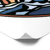 Polar Bear Art Print Tribal Wildlife Wohngestaltun Poster (Ecke)