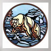 Polar Bear Art Print Tribal Wildlife Wohngestaltun Poster (Vorne)