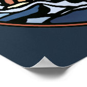 Polar Bear Art Print Tribal Wildlife Wohngestaltun Poster (Ecke)