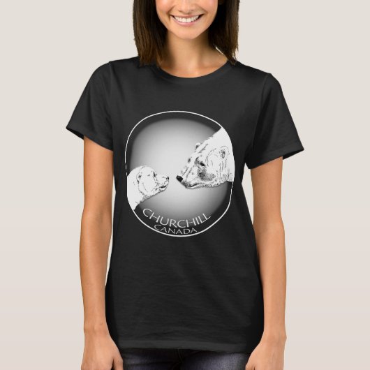 Polar Bear Art Shirt Top Women's Churchill Shirt (Vorderseite)