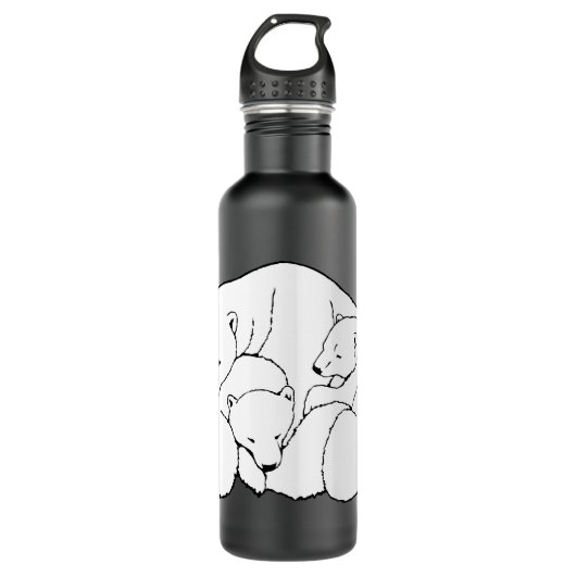 Polar Bear Art Sport Flasche Trinkflasche (Vorderseite)