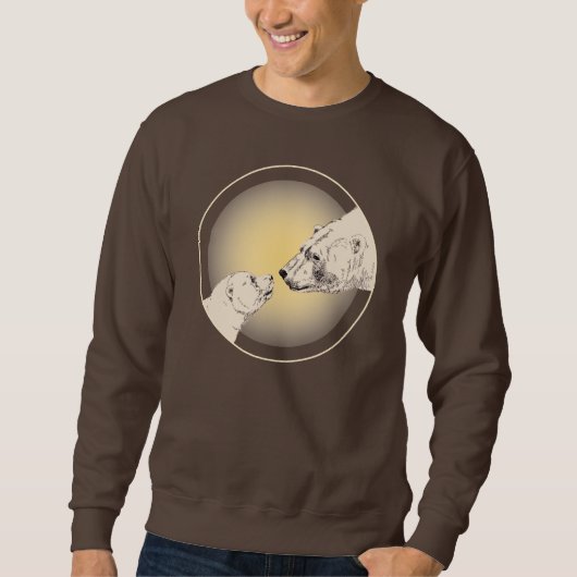 Polar Bear Art Sweatshirt Niedlich Baby Bear Shirt (Vorderseite)
