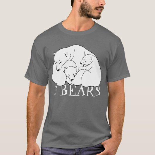 Polar Bear Art T - Shirt Bären Cubs Unisex T - Shi (Vorderseite)