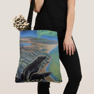 Polar Bear Art Tote Bag Beluga Whale Art Bag Tasche