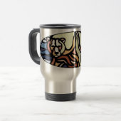 Polar Bear Art Travel Mug Native Art Bear Cup Reisebecher (Vorderseite Links)
