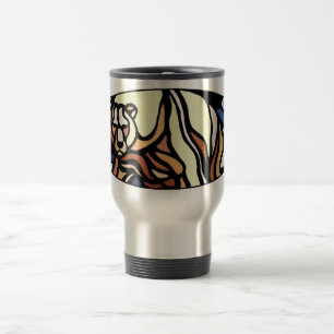 Polar Bear Art Travel Mug Native Art Bear Cup Reisebecher