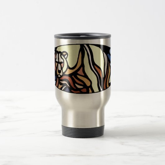 Polar Bear Art Travel Mug Native Art Bear Cup Reisebecher (Mittel)