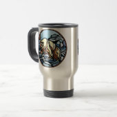 Polar Bear Art Travel Mug Native Art Bear Cup Reisebecher (Vorderseite Links)