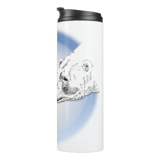 Polar Bear Art Tumbler Tasse Bären Trinkbehälter & (Nach rechts gedreht)