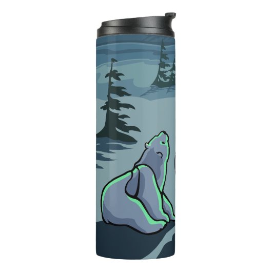 Polar Bear Art Tumbler Tasse Bären Trinkbehälter & (Nach links gedreht)
