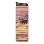 Polar Bear Art Tumbler Tasse Sonnenaufgang Bären T (Nach rechts gedreht)