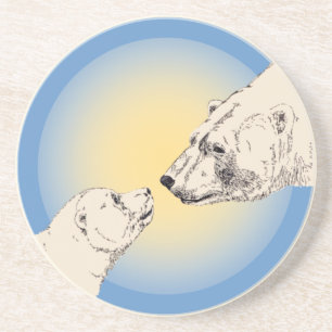 Polar Bear Art Untersetzer Bear & Cub Untersetzer