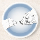 Polar Bear Art Untersetzer Bear & Cub Untersetzer (Vorne)