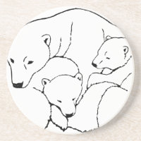 Polar Bear Art Untersetzer Bear & Cub Untersetzer