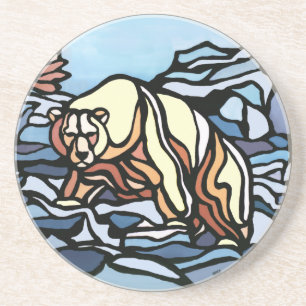 Polar Bear Art Untersetzer Native Art Bear Unterse