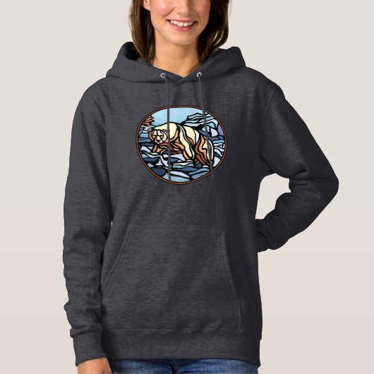 Polar Bear Art Womens Hoodie Bear Shirts (Vorderseite)