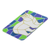 Polar Bear auf festem Glas Magnet (Linke Seite)