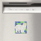 Polar Bear auf festem Glas Magnet (In Situ (Geschirrspüler))