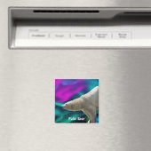 Polar Bear & Aurora Arktis Kunst, Dichtung und Mus Magnet (In Situ (Geschirrspüler))