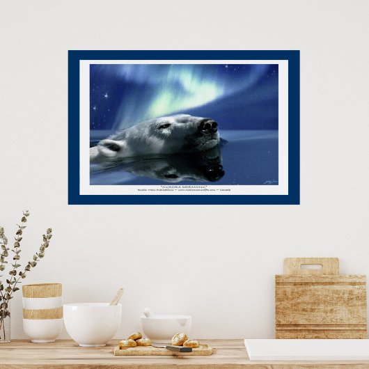 POLAR BEAR & AURORA Art Poster (Küche)