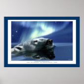 POLAR BEAR & AURORA Art Poster (Vorne)