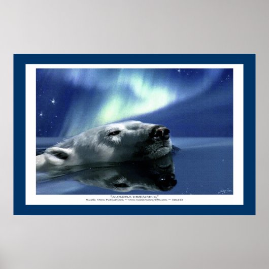 POLAR BEAR & AURORA Art Poster (Vorne)