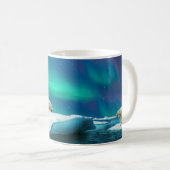 Polar Bear Aurora Borealis Personalisierte Mug Kaffeetasse (VorderseiteRechts)