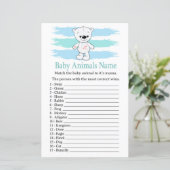 Polar bear Baby Animals Name Game (Stehend Vorderseite)