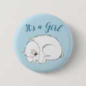 Polar Bear Baby Dusche Button (Vorderseite)
