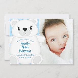 Polar Bear Baby Dusche Einladung