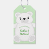 Polar Bear Baby Dusche Geschenkanhänger (Vorderseite)