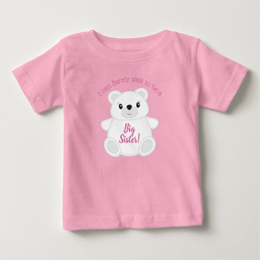 Polar Bear Baby Dusche Pink Baby T-shirt (Vorderseite)