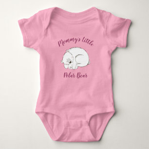 Polar Bear Baby Dusche Pink Girl Baby Strampler