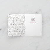 Polar Bear Baby Dusche Pink Girl Dankeskarte (Innenseite)