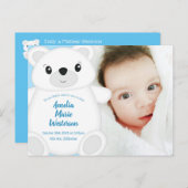 Polar Bear Baby Dusche Postkarte (Vorne/Hinten)