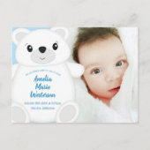 Polar Bear Baby Dusche Postkarte (Vorderseite)