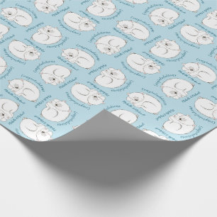 Polar Bear Baby Dusche Winter Blue Boy Geschenkpapier