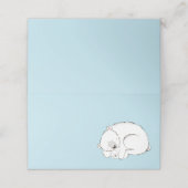 Polar Bear Baby Dusche Winter Blue Boy Platzkarte (Außenseite Aufgefaltet)
